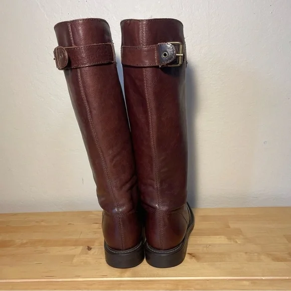 Love Moschino Love brown leather high boots - Picture 4 of 15